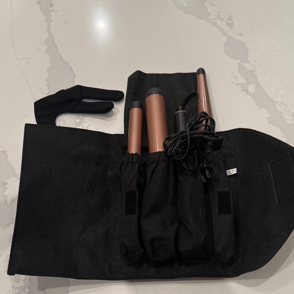 Copper Hair Curling Wand Set